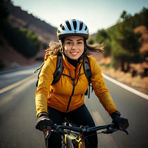 une femme pratiquant le vélotaf